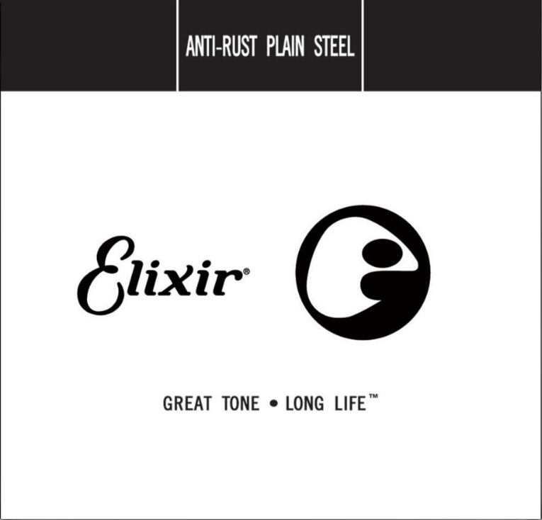 Elixir Anti Rust Plain Steel Single String Size 9 10 11 12 13 14 15 16 (13009 13010 13011 13012 13013 13014 13015)