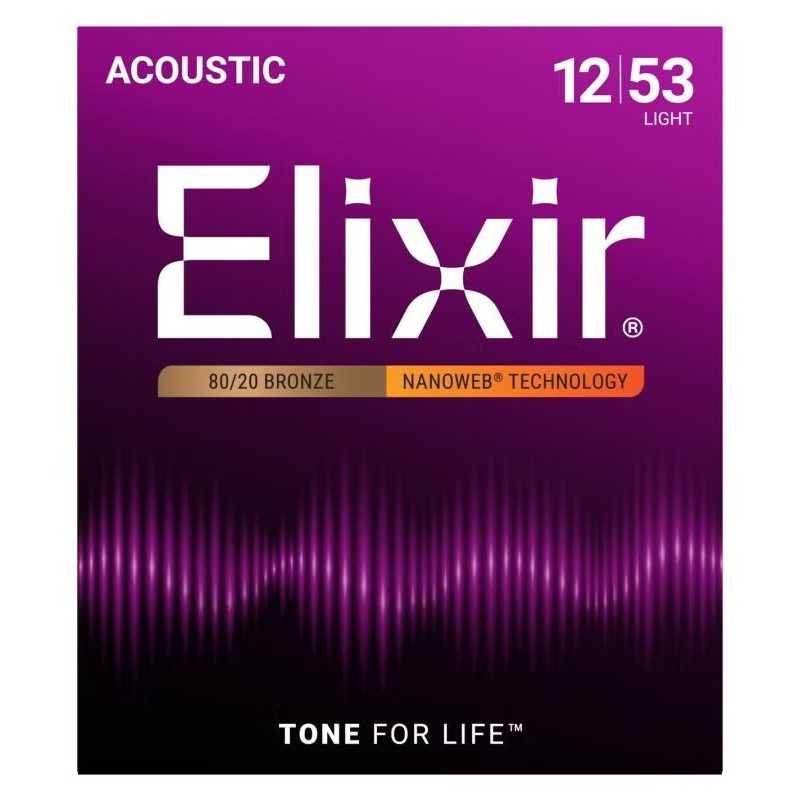 Elixir NANOWEB Acoustic Guitar Strings 80/20 Bronze
