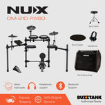 NUX DM-210 All Mesh Head Digital Electronic Drum Kit