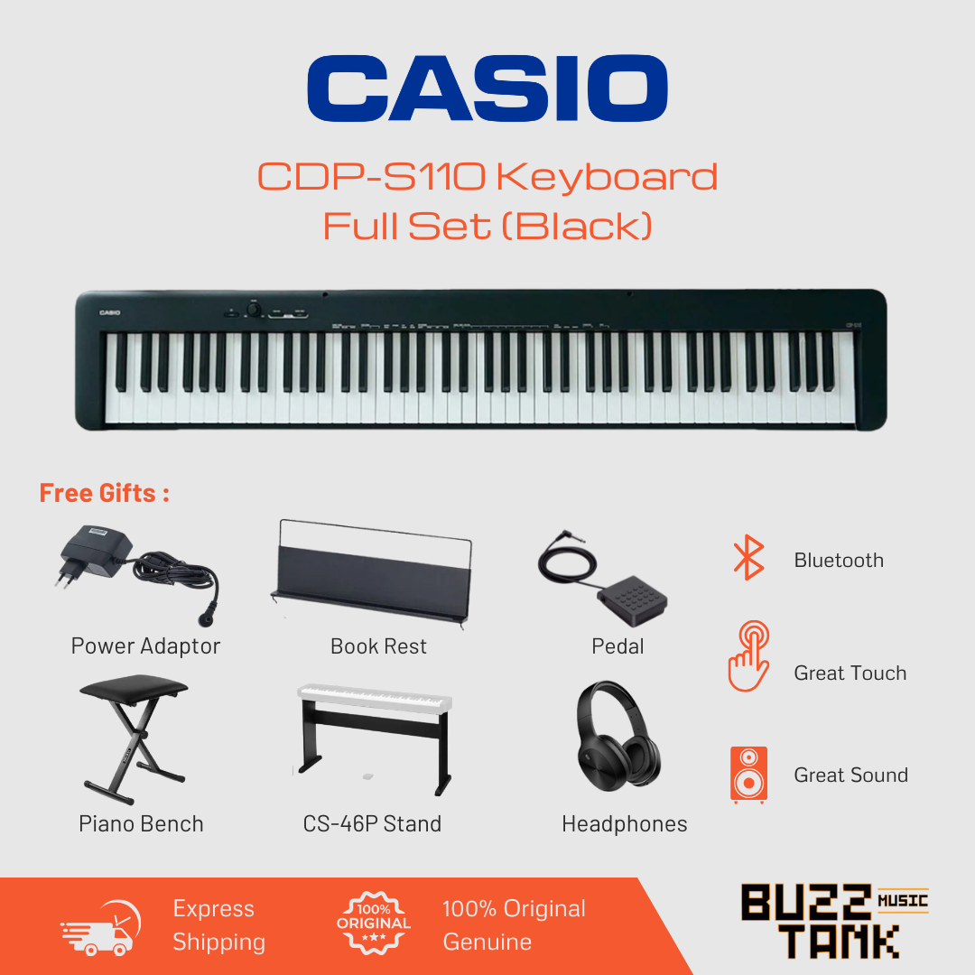 Casio CDP-S110 88-Key Digital Piano Portable/Full Package